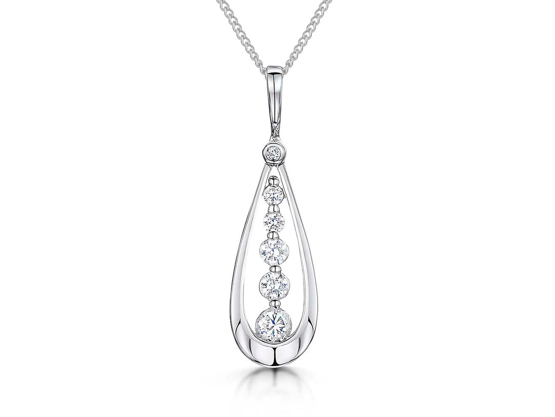 Sterling Silver Open Teardrop Pendant
