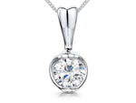 Load image into Gallery viewer, Sterling Silver And Cubic Zirconia Pendant Set On Long Bale
