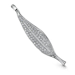 Load image into Gallery viewer, Sterling Silver Leaf Pendant Set With Cubic Zirconia.-JOOLS by Jenny Brown
