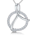 Load image into Gallery viewer, Pave Set Round Pendant With Sterling Silver Detail
