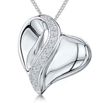 Load image into Gallery viewer, Sterling Silver Pave Set Strip Heart Pendant - JOOLS By Jenny Brown
