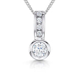 Load image into Gallery viewer, Sterling Silver Round  Solitaire Pendant - JOOLS By Jenny Brown
