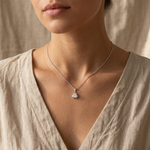 Load image into Gallery viewer, Sterling Silver Half Carat Round Cubic Zirconia Pendant - JOOLS By Jenny Brown
