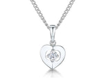 Load image into Gallery viewer, Sterling Silver Stone Centre Heart Pendant
