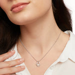 Load image into Gallery viewer, Sterling Silver And  Pearl Pendant In An  Open Loop Setting-JOOLS by Jenny Brown
