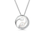 Load image into Gallery viewer, Sterling Silver Pearl Swirl Necklace
