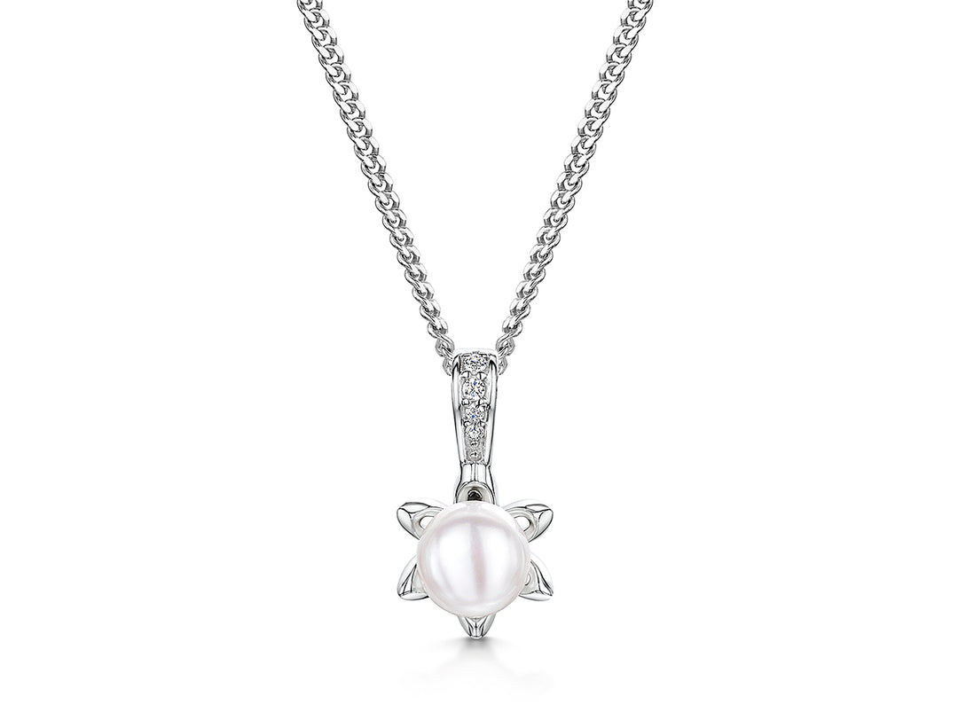 Sterling Silver And Freshwater Pearl  Silver Pendant