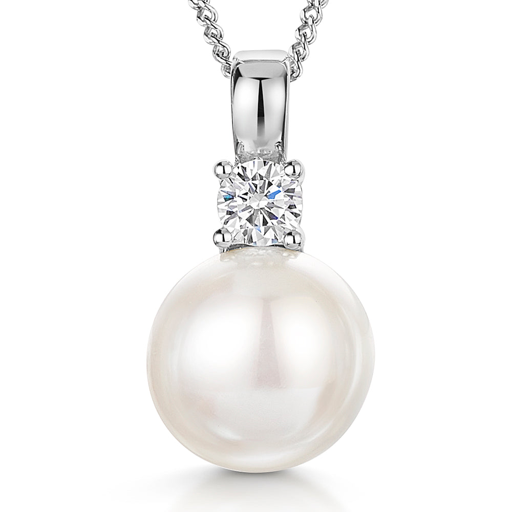 Sterling Silver 9mm Freshwater Pearl  Pendant -JOOLS by Jenny Brown