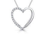 Load image into Gallery viewer, Sterling Silver Double Open Heart Pendant
