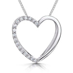 Load image into Gallery viewer, Sterling Silver Double Open Heart Pendant
