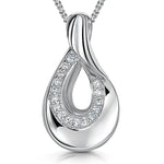 Load image into Gallery viewer, Sterling Silver Twisted Open Teardrop Pendant

