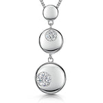 Load image into Gallery viewer, Sterling Silver Bubbly Circles Pendant With  Cubic Zirconia's
