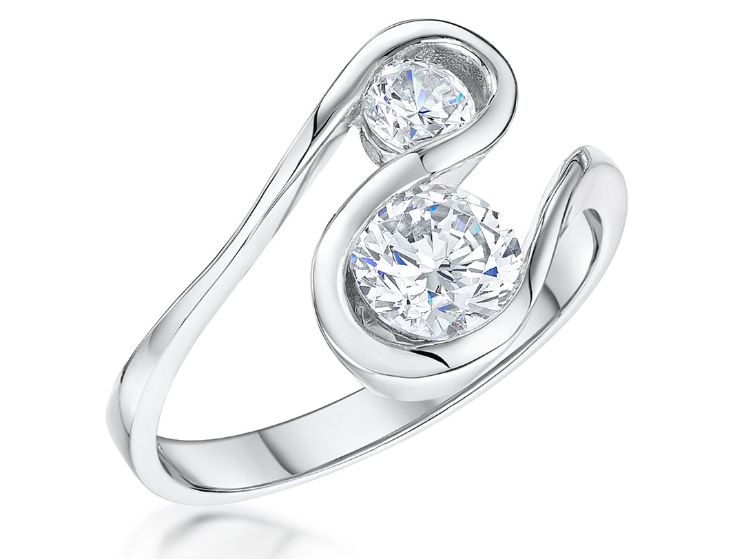 Sterling Silver Ring S Shape Set