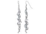 Load image into Gallery viewer, Sterling Silver  Curved Oval Charms Drop Earrings
