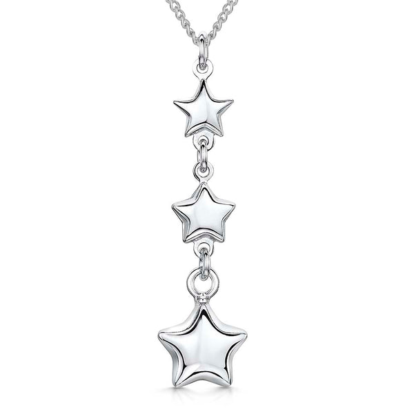 Sterling Silver Pendant With 3 Bubbly Stars