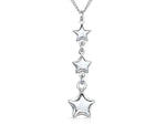 Load image into Gallery viewer, Sterling Silver Pendant With 3 Bubbly Stars
