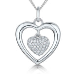 Load image into Gallery viewer, Sterling Silver Open Pendant With Heart Centre - JOOLS By Jenny Brown

