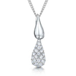 Load image into Gallery viewer, Sterling Silver Pendant With Polished Silver Pear Drop
