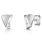 Load image into Gallery viewer, White Gold V Studs With Diamonds

