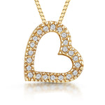 Load image into Gallery viewer, Yellow Gold &amp; Diamond Open Pave Heart Pendant
