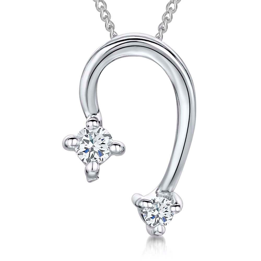 Sterling Silver Three Quarter  Horseshoe Pendant - JOOLS By Jenny Brown