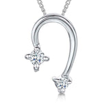 Load image into Gallery viewer, Sterling Silver Three Quarter  Horseshoe Pendant - JOOLS By Jenny Brown
