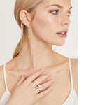 Load image into Gallery viewer, Sterling Silver Cubic Zirconia Scatter Earrings
