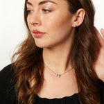 Load image into Gallery viewer, Sterling Silver Bee  Necklace Set With White Cubic Zirconia Stones - JOOLS By Jenny Brown
