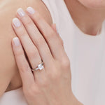 Load image into Gallery viewer, STERLING SILVER ONE HALF CARAT ROUND BRILLIANT SOLITAIRE RING SET WITH A SINGLE CUBIC ZIRCONIA STONE - JOOLS By Jenny Brown
