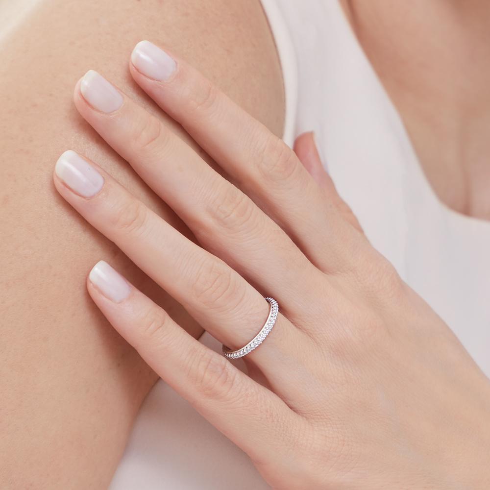 STERLING SILVER  FULL ETERNITY RING SET WITH CUBIC ZIRCONIA STONES Rings - JOOLS By Jenny Brown