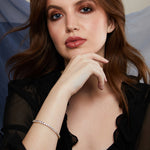 Load image into Gallery viewer, Yellow Gold 3.75ct Cubic Zirconia Tennis Bracelet-JOOLS By Jenny Brown
