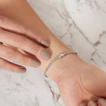 Load image into Gallery viewer, Sterling Silver 2.2ct Cubic Zirconia Rubover Tennis Bracelet-JOOLS by Jenny Brown
