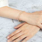 Load image into Gallery viewer, ,Sterling Silver 18 Carat Gold Plated Cubic Zirconia 5.90 Carat Line Bracelet JOOLS by Jenny Brown
