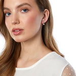 Load image into Gallery viewer, Sterling Silver Jacket Earrings Set With 2 Cubic Zirconias-JOOLS by Jenny Brown
