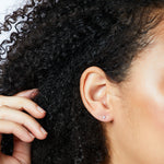 Load image into Gallery viewer, Yellow Gold Cubic Zirconia Solitaire Stud Earrings
