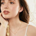 Load image into Gallery viewer, Yellow Gold Quarter Carat Square Cubic Zirconia Pendant-JOOLS by Jenny Browny
