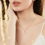 Load image into Gallery viewer, Yellow Gold Offset Square Pendant Set With A Square Cubic Zirconia Stone-JOOLS by Jenny Brown
