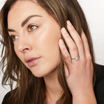 Load image into Gallery viewer, STERLING SILVER ONE AND A HALF CARAT EMERALD CUT SOLITAIRE RING - JOOLS By Jenny Brown
