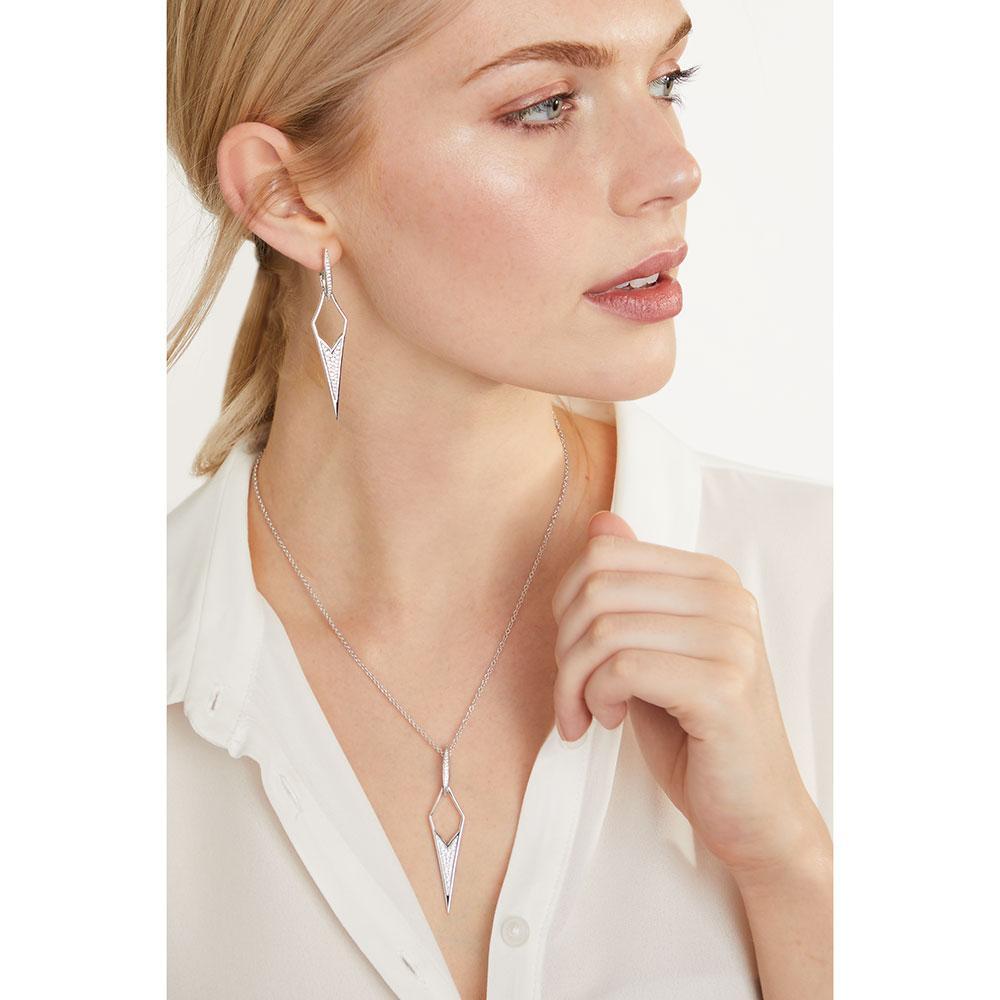 Sterling Silver  Art Deco Diamond Shape Cubic Zirconia -JOOLS by Jenny Brown