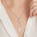 Load image into Gallery viewer, Sterling Silver Necklace - Art Deco Style  Diamond Shape - JOOLS by Jenny Brown
