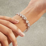 Load image into Gallery viewer, A sterling silver bracelet  with multiple cubic zirconia stones  totalling 24 Carats -JOOLS by Jenny Brown
