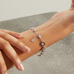 Load image into Gallery viewer, Sterling Silver Linked Circle Bracelet With Cubic Zirconias Set Inside JOOLS by Jenny Brown
