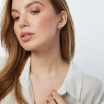 Load image into Gallery viewer, Sterling Silver Shooting Star Stud Earrings With Cubic Zirconia JOOLS by Jenny Brown
