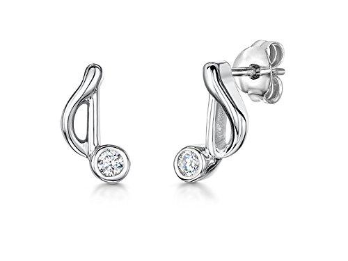 Sterling Silver Music Note  Stud Earrings - JOOLS By Jenny Brown