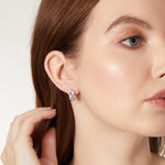 Load image into Gallery viewer, Sterling Silver Eleven Stone Bibble Cluster Huggie Bubble Earrings  JOOLS By Jenny Brown
