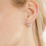 Load image into Gallery viewer, Sterling Silver Three Stone Raindance Boodles Style Earrings - JOOLS By Jenny Brown
