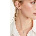 Load image into Gallery viewer, Sterling Silver Snowflake Stud Earrings
