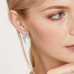 Load image into Gallery viewer, Sterling Silver Angel Wing Earrings Set With Marquise &amp; Pear Shaped Cubic Zirconias -JOOLS by Jenny Brown
