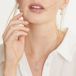 Load image into Gallery viewer, Sterling Silver  Fan Drop Earrings
