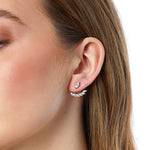 Load image into Gallery viewer, Sterling Silver  Marquise Stone Set Jacket Earrings

